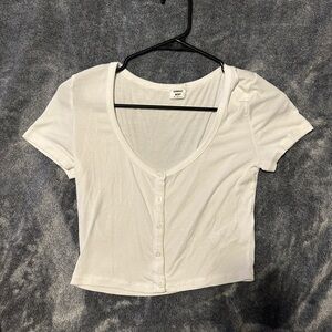 Sunday best white crop top